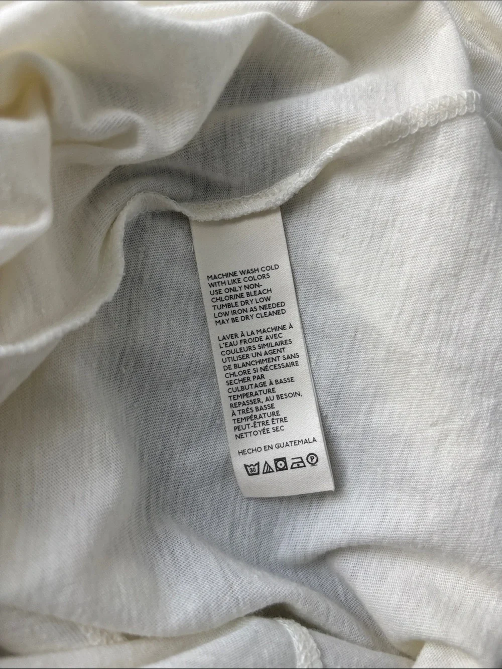 Free People Ivory Ruched Long Sleeve Top